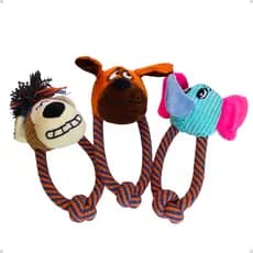 Brinquedo Interativo para Pets Pelúcia Animais com Puxador