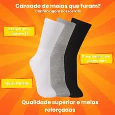 Kit Meias Trifil Original Cano Alto Longo Algodão Punho Soft Ajuste Perfeito Calcanhar Verdadeiro