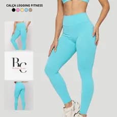 Calça Legging Suplex Feminina Fitness Leg Academia Proteção UV Zero Transparência Cintura Alta