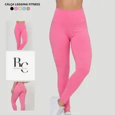 Calça Feminina Legging Suplex Fitness Leg Academia Proteção UV Zero Transparência Cintura Alta