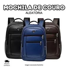 Mochila Escolar Couro Impermeável Laptop Notebook Reforçada Faculdade Estilosa