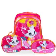 Kit Mochila Dia a Dia Escolar Infantil Menina - Mochila + Lancheira + Estojo Volta às Aulas