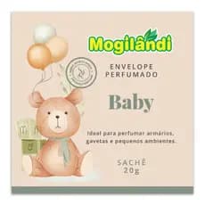 Kit 2 Envelopes Perfumados Baby Mogilândi Sache 20g Gavetas Armários Guarda Roupas