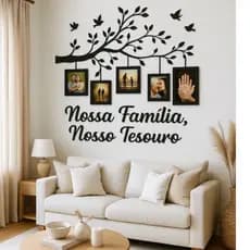 Árvore da Família Porta Retrato MDF Decorativo para Sala