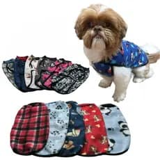 Roupa Pet para Inverno, cães ou gatos, tecido Soft Estampado, super quentinho e confortável, Macho e Fêmea