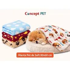 MANTA SOFT INVERNO PARA CACHORRO, GATOS E COELHOS, ESTAMPADA, MEDINDO 80X60 Cm, IDEAL PARA OS DIAS MAIS FRIOS