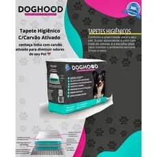 Tapete Higiênico para Cães Cachorro DOGHOOD de Carvão Ativado e Antivazamento 80x60 com 30 unidades.