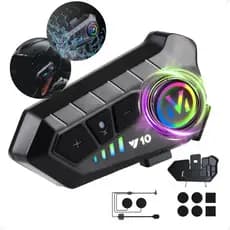 Fone de Ouvido de Capacete Moto Bluetrooth Controle De Voz intercomunicador