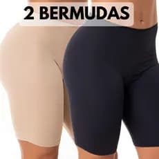 Kit 2 Bermudas Anáguas Segunda Pele Poliamida Premium Conforto Não Marca Não Embola na Perna Para Saia e Vestido