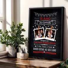 Quadro Personalizado Casal Namorado Decoração Moderna Para Quarto Sala Escritório Presente ( SEM MOLDURA )