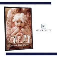 Quadro Personalizado Bebê Criança Infantil Com Sua Foto Decoração Para Quarto Sala Escritório 1 Peça ( Sem Moldura )
