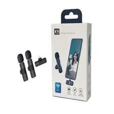 Microfone de Lapela Sem Fio K9 Vlog Compatível  iPhone e android Direct Selling
