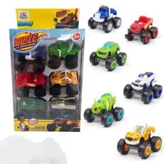 Kit Com 6 Carrinhos Blaze Monster Machine