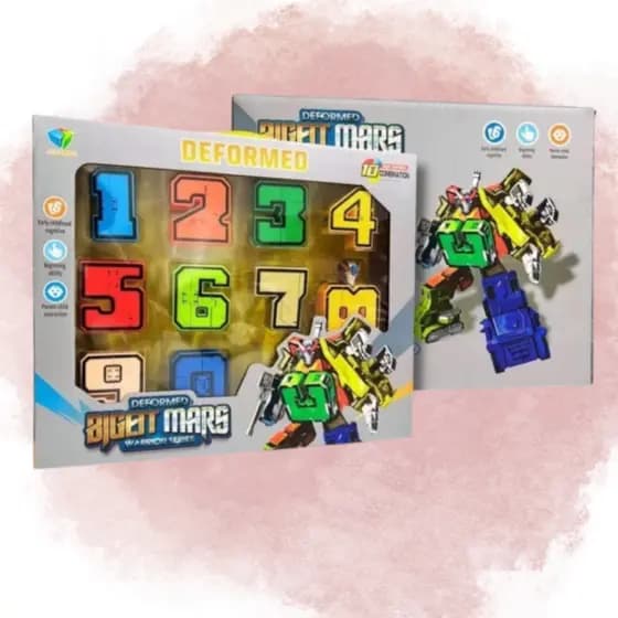 Brinquedo Super Transformers Aprendendo Números Brincando Numeros em ação