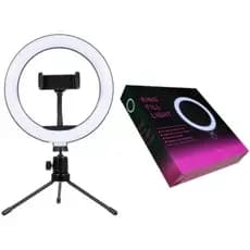 Ring Light 8 Polegadas de Mesa com Suporte de Celular