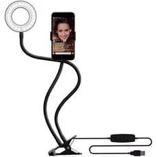 Anel de Luz Articulado com Suporte para Celular