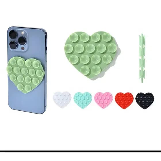 POP com ventosa de coração para celular suporte de dedo, Branco, roxo, pink, lilás, preto, azul bb, rosa bb,