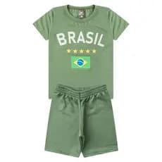 Conjunto Infantil Menino Brasil Copa do Mundo Kangulu