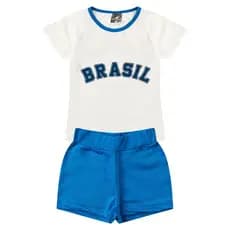 Conjunto Infantil Menina Brasil Copa do Mundo Iaia