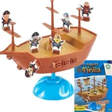 Jogo Se Segura Pirata Brinquedo De Equilíbrio BARCO + 38 ACESSORIOS Interativo TABULEIRO NAVIO