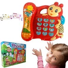 Brinquedo Musical Bebe TELEFONE ABELHA UNICORNIO infantil luz som MUSICAS piano educativo 12 teclas