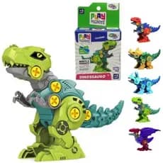 DINOSSAURO SUPER ROBÔ MONTA E DESMONTA BRINQUEDO DINO PARAFUSO CHAVE EDUCATIVO DIDATICO 27pçs 12cm