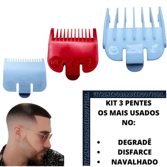 3 Pentes Disfarce Degradê Navalhado Máquinas Original