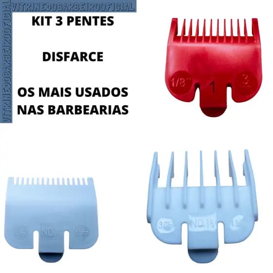 Kit Pentes Disfarce Degradê Navalhado Máquinas Profissional