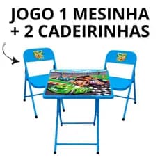 Kit Mesinha Infantil Com 2 Cadeiras P/ Espaço Kids Diversão!