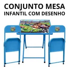 Mesinha Conjunto Infantil Com 2 Cadeiras Pintura e Desenho!!