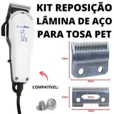 Kit Lâmina De Aço Reposição Para Máquina De Tosa Pet ShowPro
