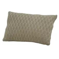 Capa de Almofada em Tricot Caqui