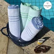 Toalha de Piscina/Praia Premium 70cmx135cm Cor Acqua
