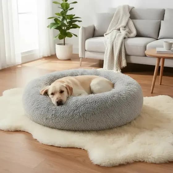 CAMA PET DONUT NUVEM PELUCIA REDONDA CAMINHA PELUCIADA NINHO CASINHA CASA Cachorros E Gatos TOCA