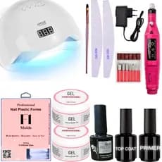kit unha molde f1 gel de unha lixadeira elétrica de unha Iniciantes cabine de unha 48w bivolt