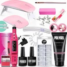 Kit Poligel Alongamento Unhas Polygel Completo Cabine F1