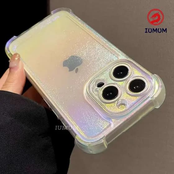 Capa De Telefone Cor Arco-Íris Gradiente iPhone 16 15 14 13 12 11 Pro Max Traseira À Prova De Choque