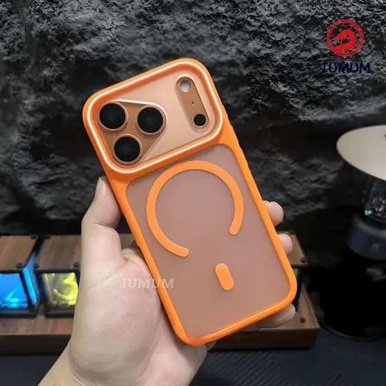Capa De Telefone Luxo De Acrílico Fosco Para iPhone 17 16 Pro Max MagSafe 15 14 Plus 12 , 11 Protetora Elegante