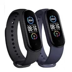 kit 2 pulseiras de silicone PREMIUM para Mi Band 3 | 4 | 5 | 6 | 7 | 8 | 9 - [Preto e Azul petróleo]
