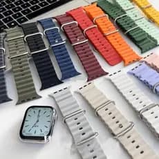 Pulseira de Silicone Oceano para Smartwatch Apple Watch 49mm 46mm 45mm 44mm 42mm Ocean Ultra