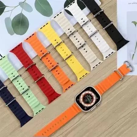 Pulseira Ocean para Smartwatch Apple Watch Series Ultra 49mm Oceano Relógio serie 1 2 3 4 5 6 7 8 10