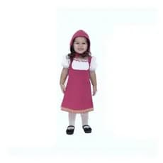 Fantasia Vestido Festa Infantil Menina e o Urso C/ Lenço