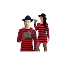 FANTASIA  FREDDY COMPLETA CAMISETA VESTIDO CHAPÉU LUVA HALOWEEN COSPLAY FANTASIA FESTA
