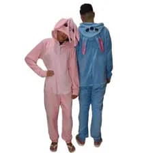 Pijama Kigurumi Stitch ou Angel personagem Disney Produto Nacional Excelente Qualidade