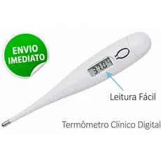 Termômetro Digital LCD de Medição Rápida Com Aviso Sonoro Beep Uso Adulto e Infantil Contra Febre