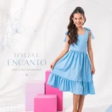 Vestido Juvenil Liso Feminino  Ideal para o Dia a Dia e Ocasiões Especiais de 12 a 16 anos