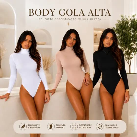 Body Feminino Coolant Premium Manga Longa  Inverno
