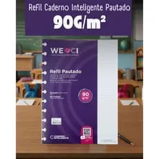 Refil Caderno Inteligente Pautado 90g 50 Folhas- Escolha o tamanho