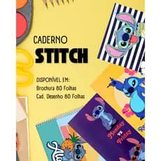 CADERNO UNIVERSITÁRIO STARSCHOOL STITCH-Escolha a Estampa