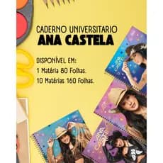 CADERNO UNIVERSITÁRIO TILIBRA ANA CASTELA - Escolha a Estampa